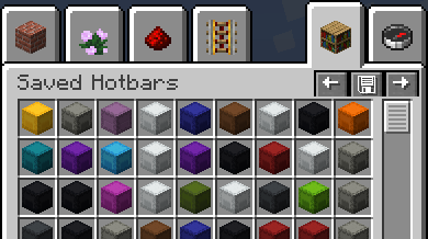 Saved Hotbars Tab with Hotbars+ (cropped)