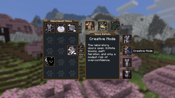 in-game menu