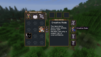 in-game menu