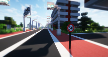 50 km/h speed limit sign