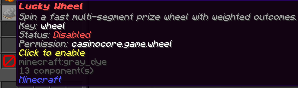Game turned off