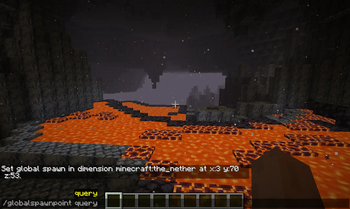 Setting the spawn point in the nether