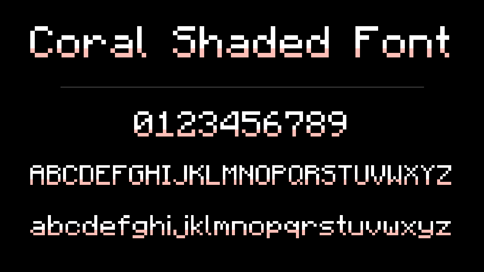 Coral Shaded Font