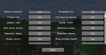 Configuration menu