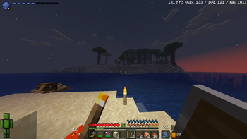 One of the earliest screenshots of the modpack (v1.0a)