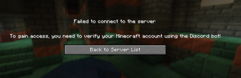 Minecraft Verification Message