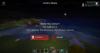 Attuned Anchor Delete Confirmation