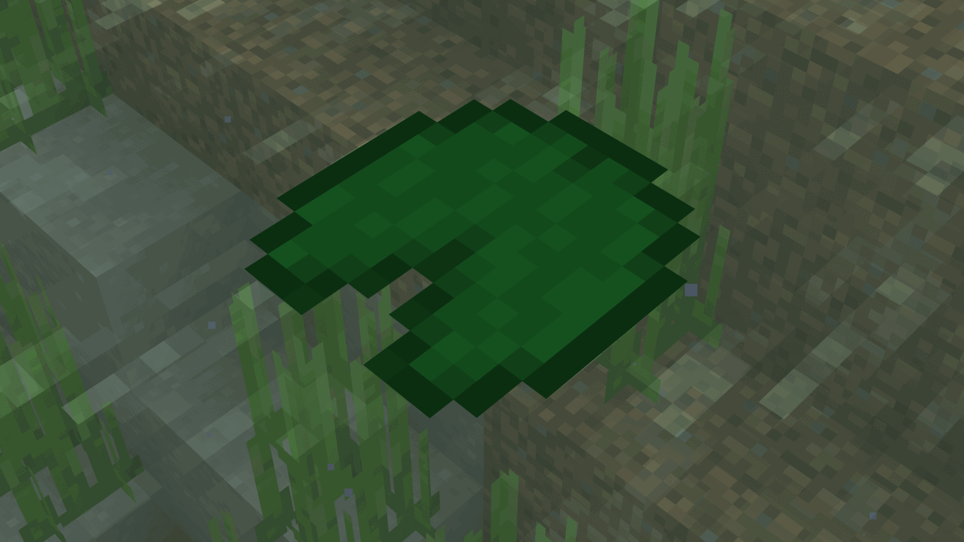 A comparison between normal normal lily pads and lily pads from the texture