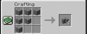 Sideways Cobblestone Stairs Crafting