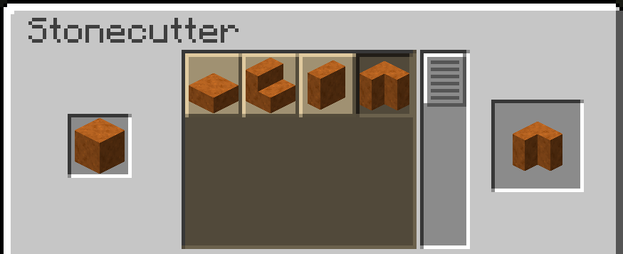 Sideways Smooth Red Sandstone Stairs Stonecutter Recipe