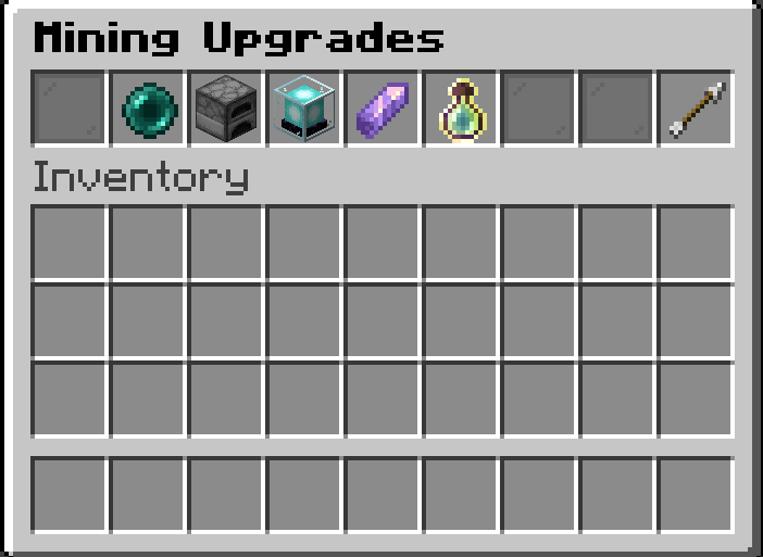 Upgrades menu