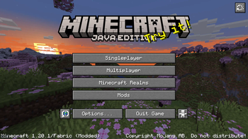 Main menu