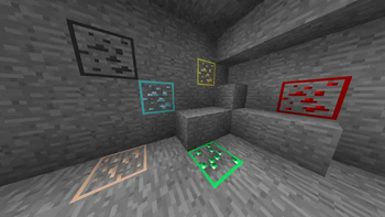 Ores in a cave