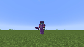 Me using the armour and tools
