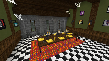 Staged dining scene