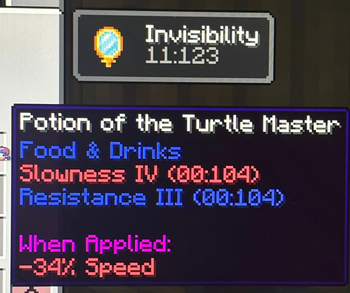 Potion effects and tooltip