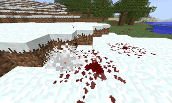 Blood on snow