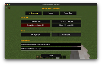 Main Settings Page