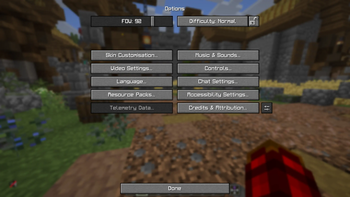 Settings Menu