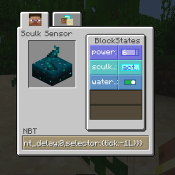 GUI block settings