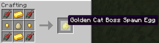 Golden Cat Boss Spawn Egg Recipe