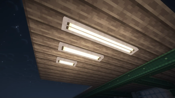 Ceiling lights on "Complementary" shader.