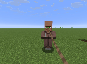 Attach villager to lead