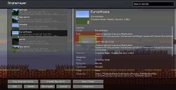 Singleplayer Select World Redesign