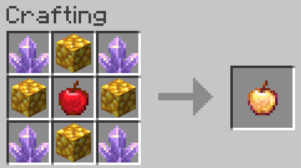crafting recipe for enchanted golden apple