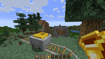 Golden Hopper Minecart
