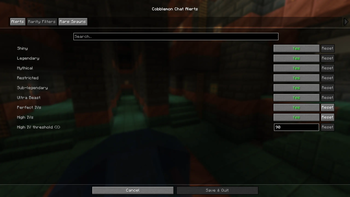 Rare spawn range and details
