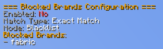 BlockedBrands command