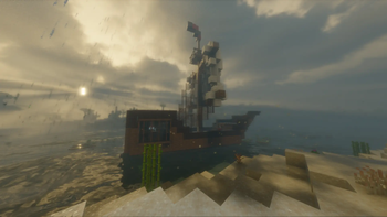 Sailboatcoming to shore - No texture packs + Bliss Shaders