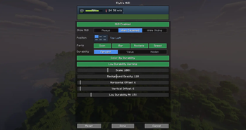 Elytra HUD Settings