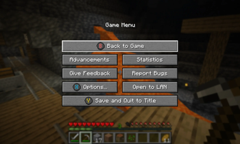 Button guides in the pause menu