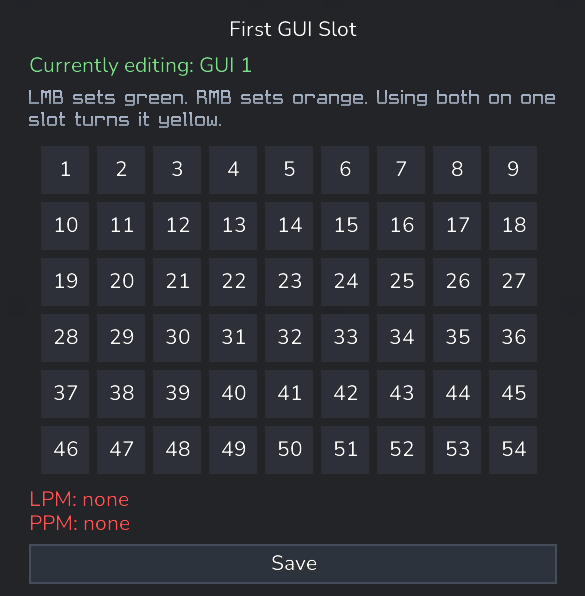 First GUI Slot