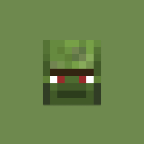 zombie face minecraft pixel art