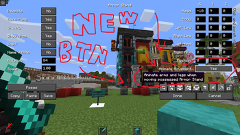 New button in the menu