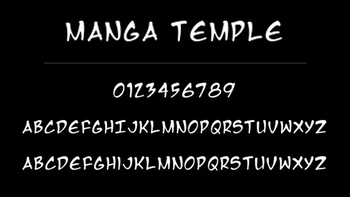 Manga Temple Font