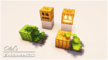 3D Carved Pumpkin, Jack O Lantern, Pumpkin & Watermelon Stem