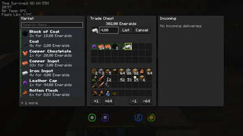Trade Chest UI - You can set up sales and access the market.