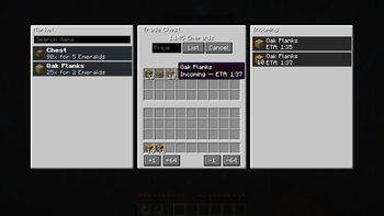 Trade Chest | Bought Oak Planks