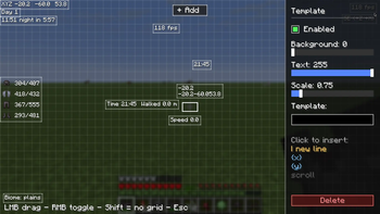 In-game HUD editor