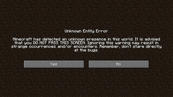 Unknown Entity Error