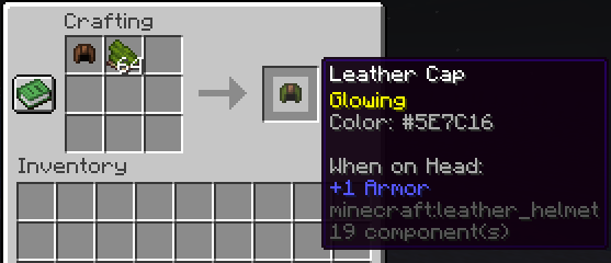 Glowing colorful leather armor