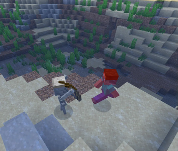 Submerged Skeleton doing melee attack