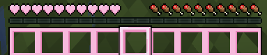 Hearts and Hotbar