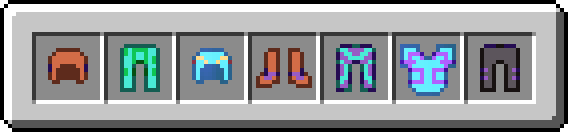 various trimmed armor pieces