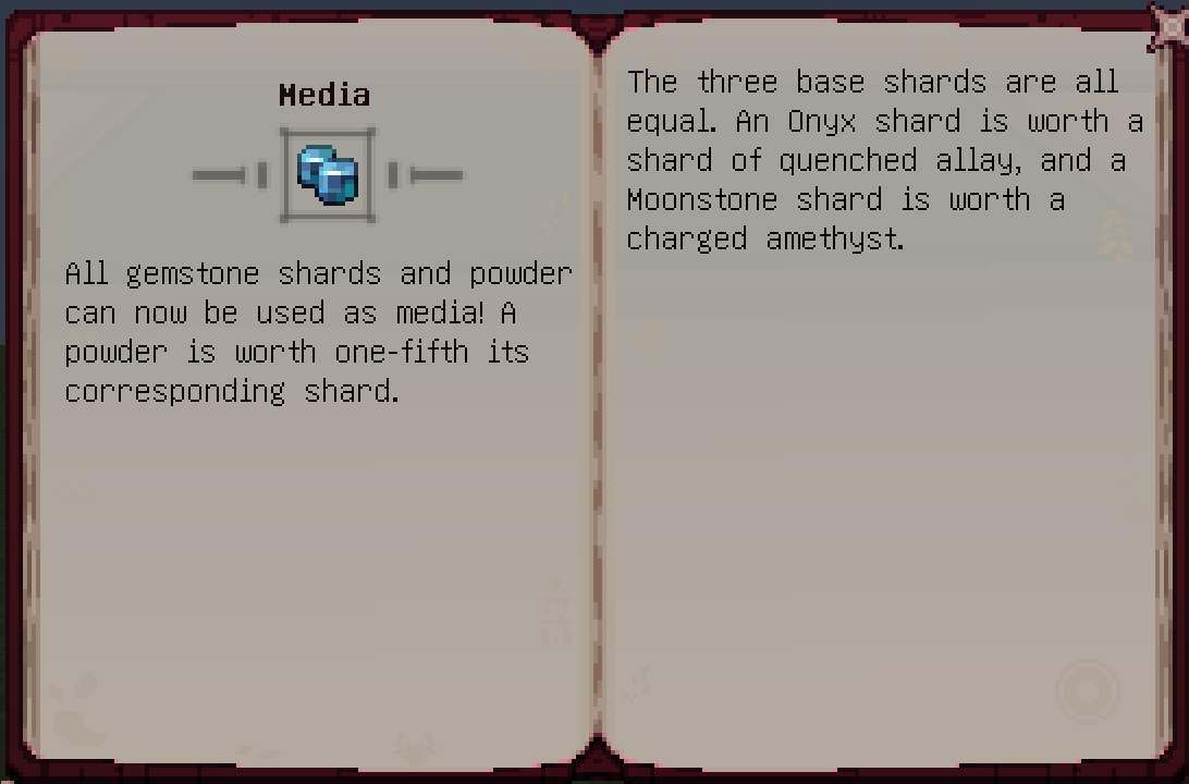 Entry on media