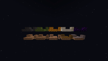 Dirt block, Honeycomb, Bone, Crying Obsidian